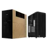 Arvutikorpus ASUS ProArt PA401 Wood TG PWM Tower Must — ATX, karastatud klaas, 2x160 mm esiventilaatorid, USB-C, toetab GPU-d 31,5 cm