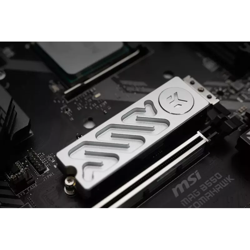 Jahutusradiaator EK Water Blocks Quantum Convection M.2 NVMe Alumiinium Hõbedane 24mm 75mm 11.3mm