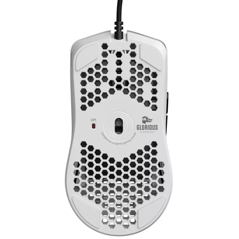 Glorious Gaming Glorious Model O- Hiir Regular (Valge), Paremakäeline, Optiline, USB Type-A, 3200 DPI, Valge