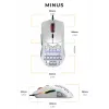 Glorious Gaming Glorious Model O- Hiir Regular (Valge), Paremakäeline, Optiline, USB Type-A, 3200 DPI, Valge