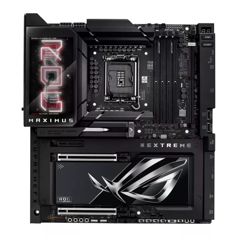 Emaplaat ASUS ROG MAXIMUS Z890 EXTREME — Intel Z890, LGA 1851, Extended ATX, DDR5, 4 DIMM, Wi‑Fi 7, 10Gb Ethernet