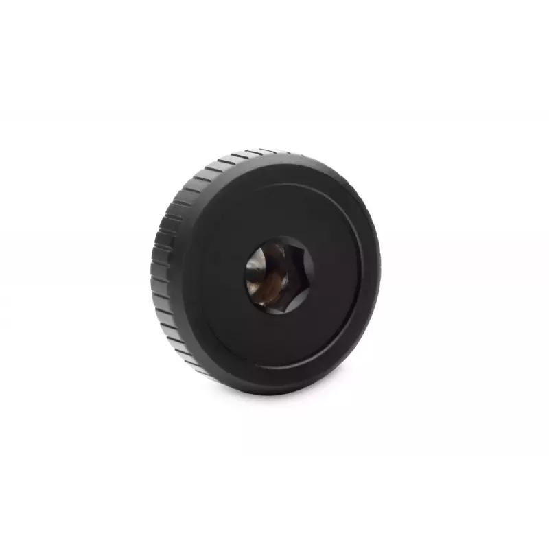 Pistik EKWB EK-Quantum Torque Plug — messing, must/hõbedane, Ø 23 mm, kõrgus 5,5 mm