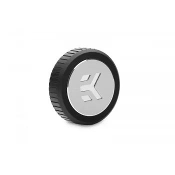 Pistik EKWB EK-Quantum Torque Plug — messing, must/hõbedane, Ø 23 mm, kõrgus 5,5 mm