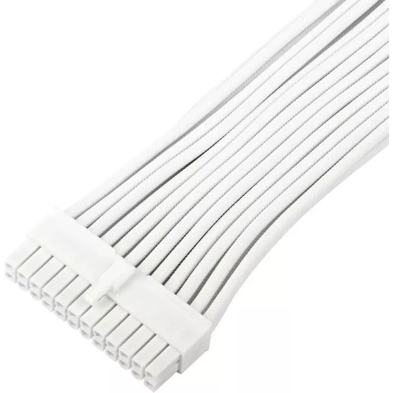 Toiteallika pikenduskaabel SILVERSTONE 24-kontaktiline ATX SST-PP07E-MBW-V2 30 cm Valge