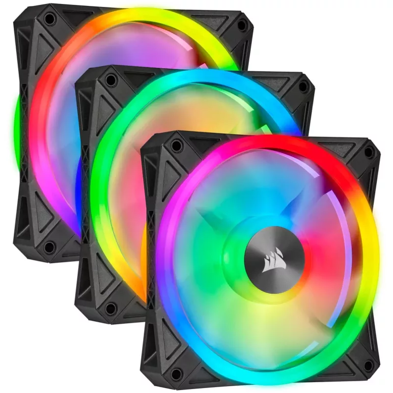 CORSAIR Icue Ql140 RGB 140mm Pwm Dual Fan Kit With Lighting Node Core