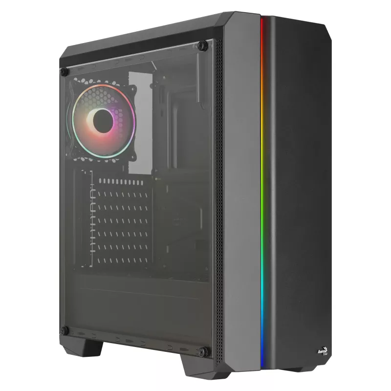 Aerocool GENESISV2BK PC ATX korpus, esipaneel LED ARGB ventilaator ARGB 12 cm, must