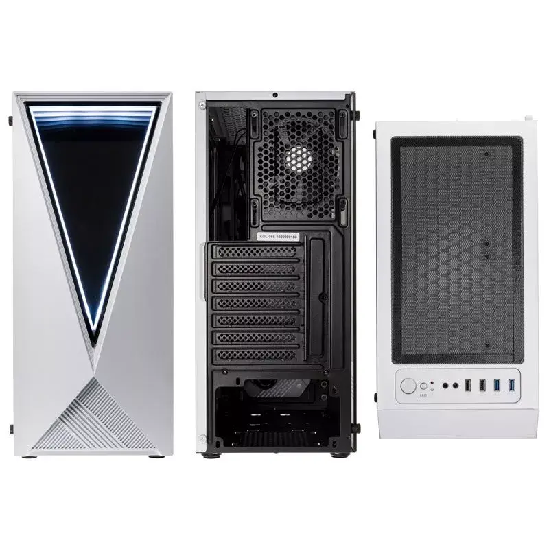 Arvutikorpus Kolink VOID Valge Midi Tower Must, Valge