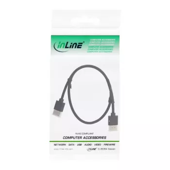 InLine High Speed HDMI kaabel Ethernetiga, AM/AM, üliõhuke, must/kuldne, 1,8 m