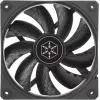Korpuse ventilaator SILVERSTONE SST-SF120B 120mm must — 120 mm jahutusventilaator arvutikorpusele