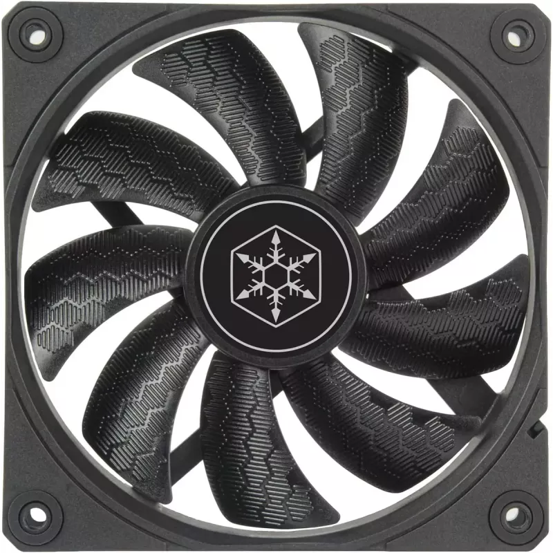 Korpuse ventilaator SILVERSTONE SST-SF120B 120mm must — 120 mm jahutusventilaator arvutikorpusele