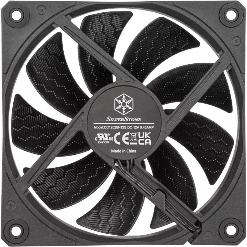 Korpuse ventilaator SILVERSTONE SST-SF120B 120mm must — 120 mm jahutusventilaator arvutikorpusele