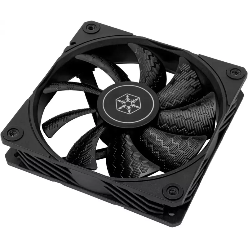 Korpuse ventilaator SILVERSTONE SST-SF120B 120mm must — 120 mm jahutusventilaator arvutikorpusele