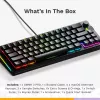 Mehaaniline klaviatuur GLORIOUS GMMK 3 PRO 65% eelmonteeritud juhtmega USB, QWERTY, RGB, must