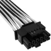 CORSAIR Premium individuaalselt ümbrisega 12+4pin PCI-e Gen 5 12VHPWR 600W kaabel Type 4 must/valge