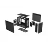 PC korpus ASUS Prime AP201 MicroATX Mini Torn Must — toetab microATX, max GPU 338 mm, CPU jahuti kõrgus 170 mm, 3x 3,5-tollist pesa, USB-A 2x, USB-C 1x