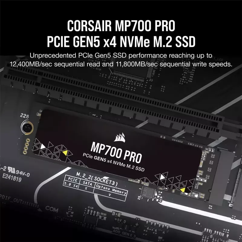 SSD-ketas 2TB CORSAIR M.2 PCI-E NVMe Gen5 MP700 PRO jaemüük
