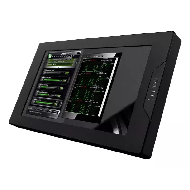 Väljapanek EKWB EK-Quantum Lumen 7-tolline LCD, alumiinium, must, 192×112×16,1 mm
