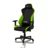Mängutool Nitro Concepts S300 — riidest iste, reguleeritav kõrgus 128–140 cm, seljatoe laius 56 cm, must/roheline