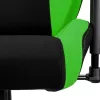 Mängutool Nitro Concepts S300 — riidest iste, reguleeritav kõrgus 128–140 cm, seljatoe laius 56 cm, must/roheline