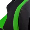 Mängutool Nitro Concepts S300 — riidest iste, reguleeritav kõrgus 128–140 cm, seljatoe laius 56 cm, must/roheline