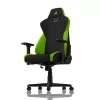 Mängutool Nitro Concepts S300 — riidest iste, reguleeritav kõrgus 128–140 cm, seljatoe laius 56 cm, must/roheline