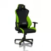 Mängutool Nitro Concepts S300 — riidest iste, reguleeritav kõrgus 128–140 cm, seljatoe laius 56 cm, must/roheline