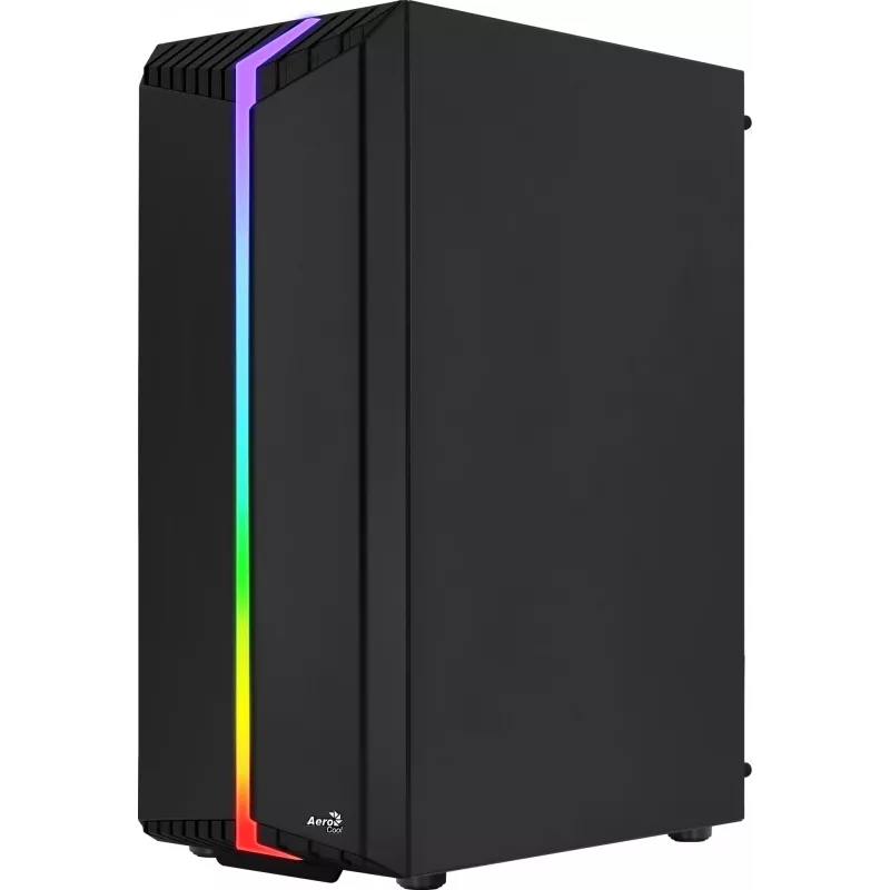 Arvutikorpus AEROCOOL Bionic Midi Tower — ATX, karastatud klaas, 3.5“x2 / 2.5”x4 pesa, kuni 297 mm GPU, 158 mm CPU jahuti, sinine LED