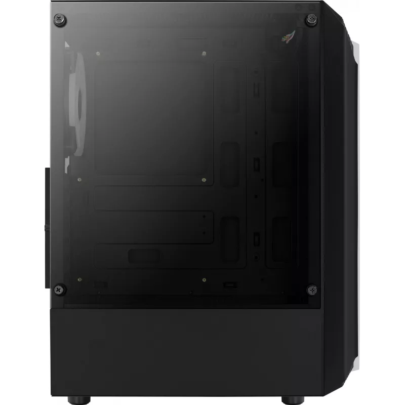 Arvutikorpus AEROCOOL Bionic Midi Tower — ATX, karastatud klaas, 3.5“x2 / 2.5”x4 pesa, kuni 297 mm GPU, 158 mm CPU jahuti, sinine LED