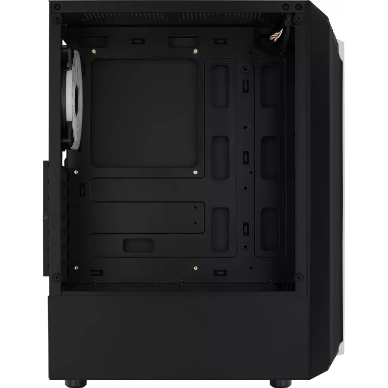 Arvutikorpus AEROCOOL Bionic Midi Tower — ATX, karastatud klaas, 3.5“x2 / 2.5”x4 pesa, kuni 297 mm GPU, 158 mm CPU jahuti, sinine LED