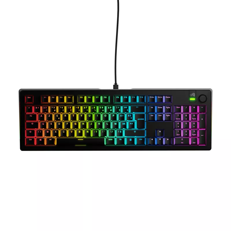 Mehaaniline täissuuruses (100%) juhtmega klaviatuur GLORIOUS GMMK 3 — USB, QWERTY, RGB, must (USA paigutus)