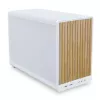 PC Case Lian Li A3-mATX Micro Tower Valge with Wood Accents — Micro-ATX/Mini-ITX, ATX/SFX/SFX‑L PSU support