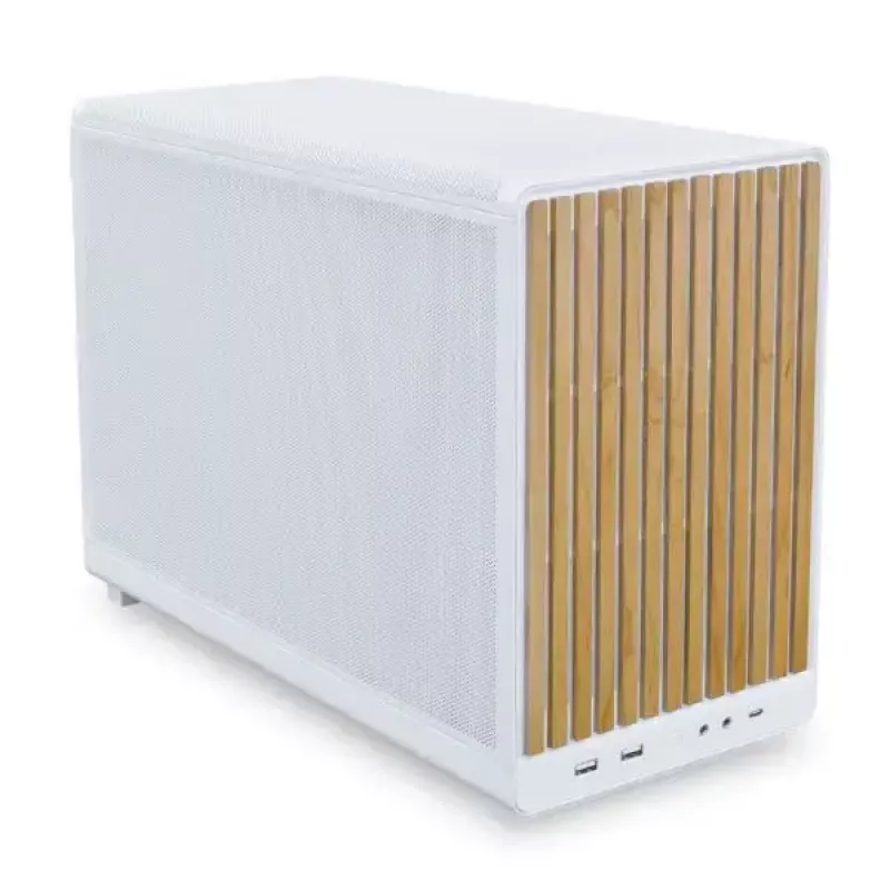 PC Case Lian Li A3-mATX Micro Tower Valge with Wood Accents — Micro-ATX/Mini-ITX, ATX/SFX/SFX‑L PSU support