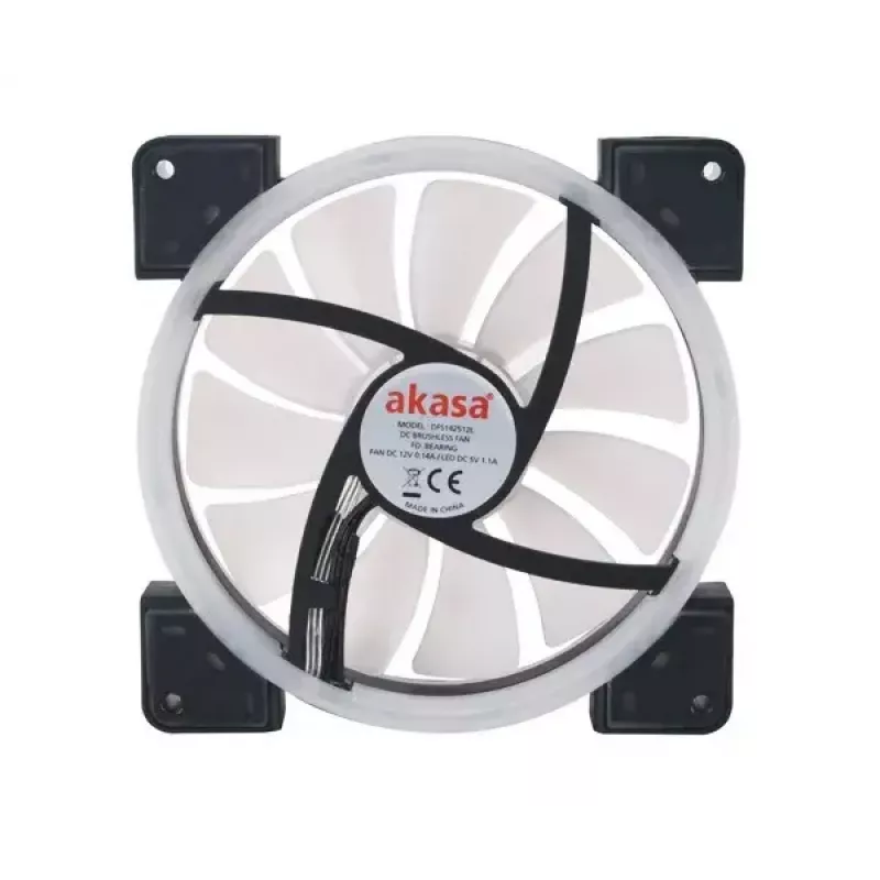 Ventilaator Akasa Vegas TLY 14 cm Must Läbipaistev