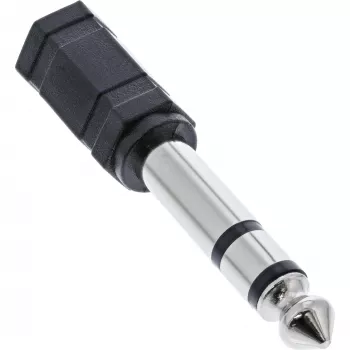 InLine heliadapter, 6,3 mm isane / 3,5 mm emane stereo, 3,5 mm pistikupesa emane, must