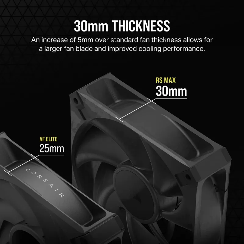 Ventilaator Corsair RS120 MAX 12 cm Must 2000 RPM 4.2 mmH2O