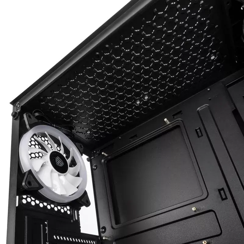 PC Midi Tower Kolink Observatory Lite — Must, Karastatud klaas, ATX/Micro-ITX, 3×120 mm ees, 1×120 mm taga, 190×400×440 mm