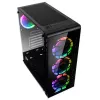 PC Midi Tower Kolink Observatory Lite — Must, Karastatud klaas, ATX/Micro-ITX, 3×120 mm ees, 1×120 mm taga, 190×400×440 mm