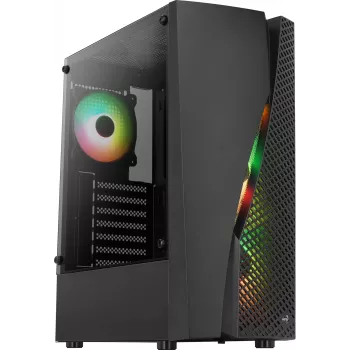 Aerocool WAVEBKV3 ATX PC-korpus Karastatud klaas 4xRGB ventilaatorit Must