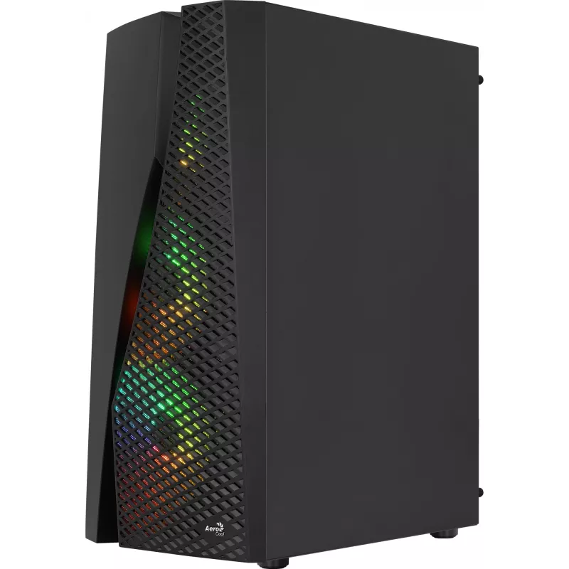 Aerocool WAVEBKV3 ATX PC-korpus Karastatud klaas 4xRGB ventilaatorit Must