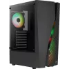 Aerocool WAVEBKV3 ATX PC-korpus Karastatud klaas 4xRGB ventilaatorit Must