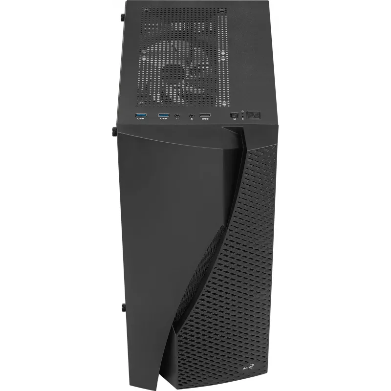 Aerocool WAVEBKV3 ATX PC-korpus Karastatud klaas 4xRGB ventilaatorit Must