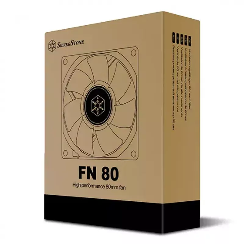 Ventilaator Silverstone FN80 8 cm Must 27.81 cfm 1.86 mmH2O