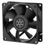 Ventilaator Silverstone FN80 8 cm Must 27.81 cfm 1.86 mmH2O