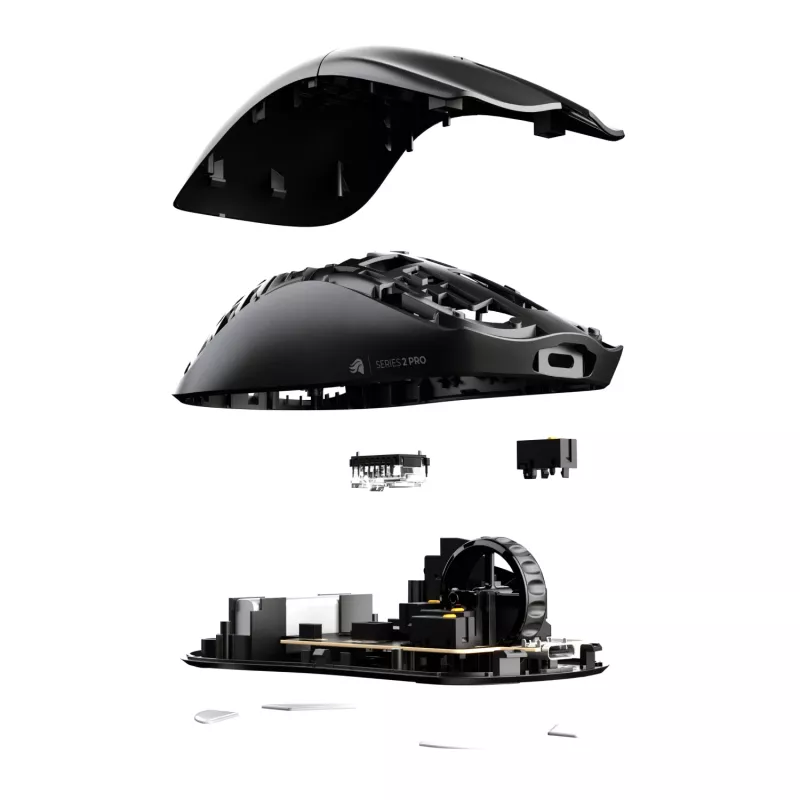Juhtmevaba mänguhiir GLORIOUS Series 2 PRO (paremakäeline) — 26 000 DPI, RF-juhtmevaba + USB‑C, 4K/8K Hz, 6 nuppu, must