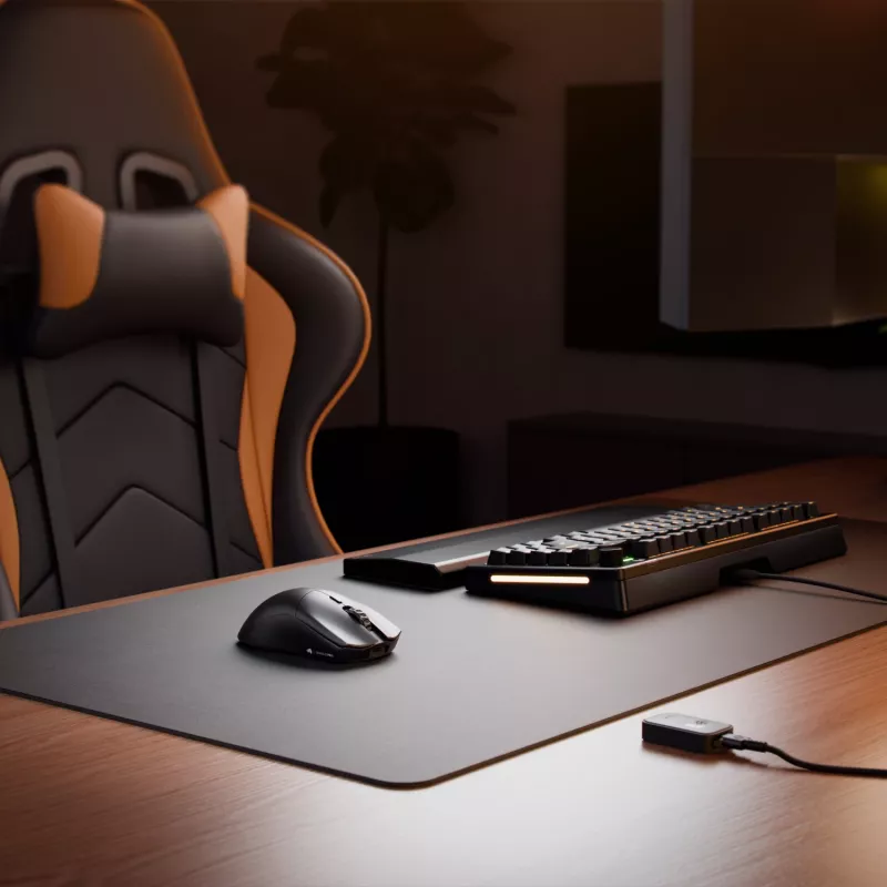 Juhtmevaba mänguhiir GLORIOUS Series 2 PRO (paremakäeline) — 26 000 DPI, RF-juhtmevaba + USB‑C, 4K/8K Hz, 6 nuppu, must