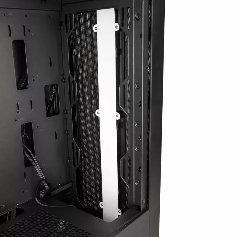 PC Case Kolink Inspire K12 ARGB Midi Tower — must läbipaistva küljega, toetab ATX/Micro ATX/ITX, 2x3,5 tolli + 2x2,5 tolli sahtlid