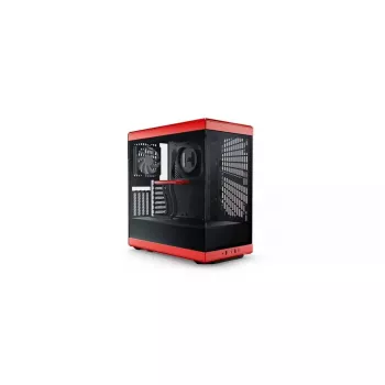 PC-korpus HYTE Y40 Midi Tower must, punane