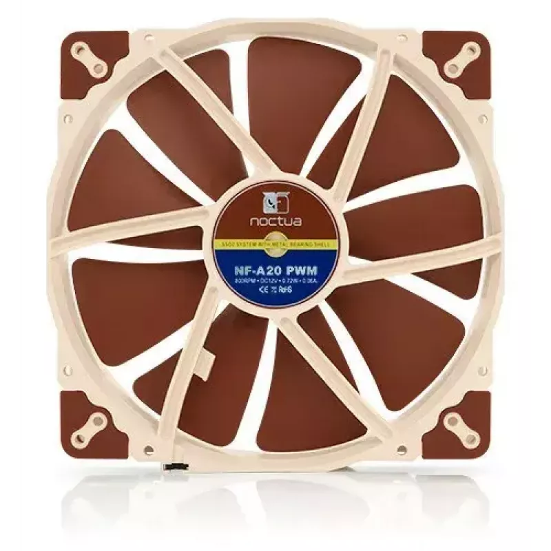 Arvutikorpuse ventilaator Noctua NF-A20 PWM 200 mm, 4-pin PWM, 350–800 RPM, 146,9 m³/h, SSO-laager