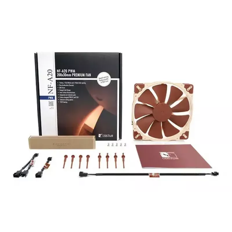 Arvutikorpuse ventilaator Noctua NF-A20 PWM 200 mm, 4-pin PWM, 350–800 RPM, 146,9 m³/h, SSO-laager