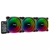 Aerocool ASTRO12PRO komplekt 3 ventilaatorit PC 12cm LED RGB vibratsioonivastane kaugjuhtimispult